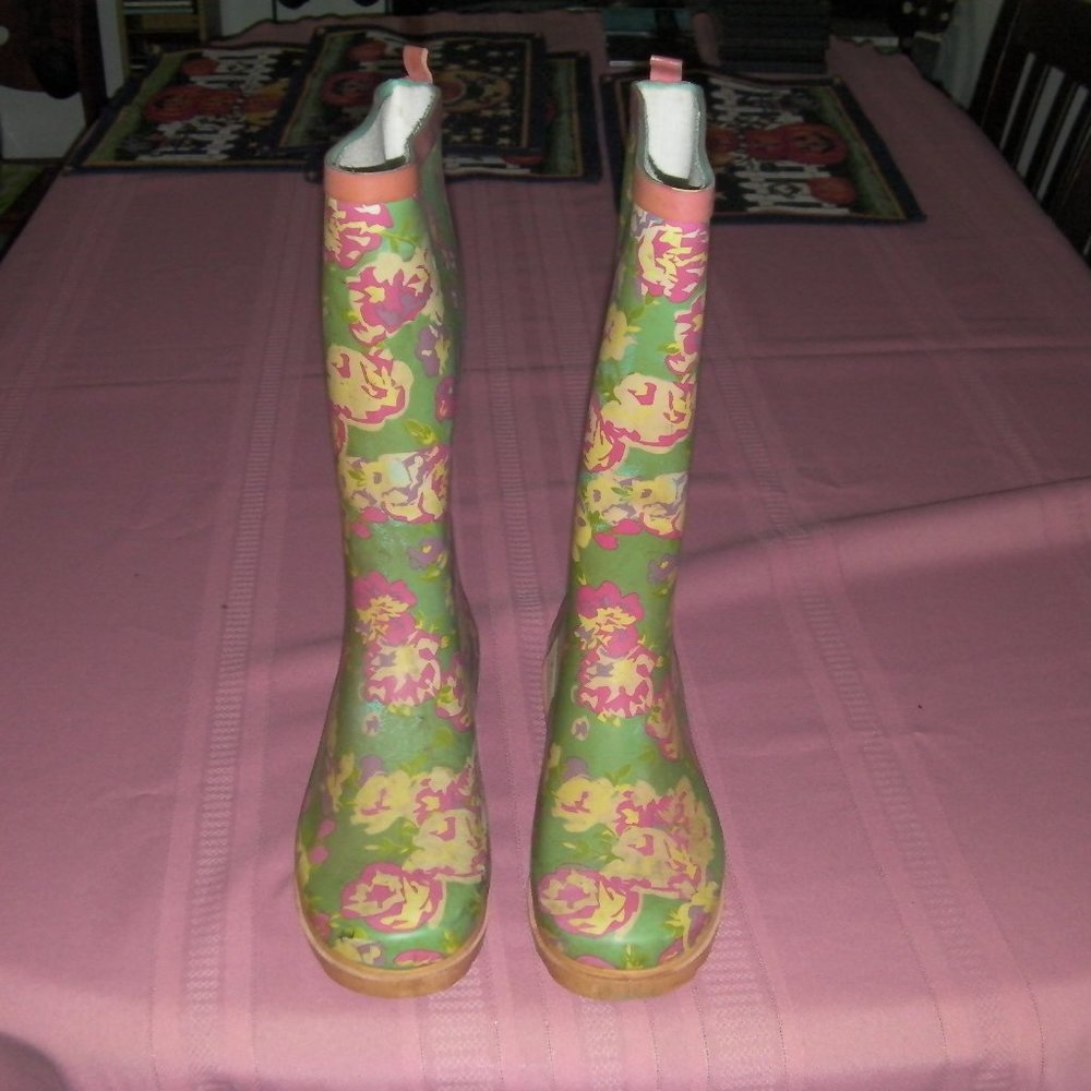 Colored Rubber Boots Women size 9